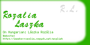 rozalia laszka business card